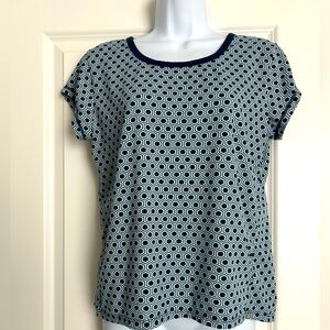 T by Talbots Geometric Short Sleeve Tee Size Medium